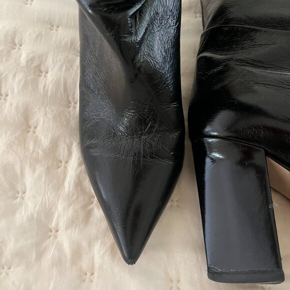 Like New Tamara Mellon Patent Leather Boots 'Pillar' - Picture 2 of 15
